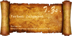 Terhes Zsigmond névjegykártya